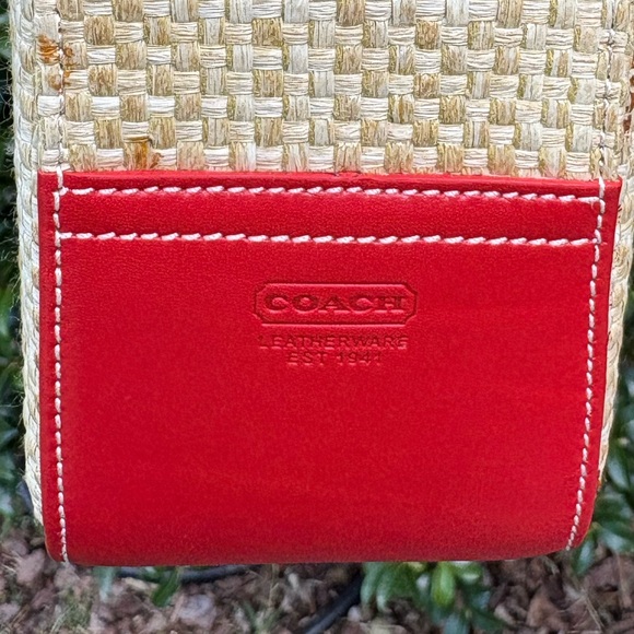 Coach Vintage Straw Tote Year 2000 New In Box - Picture 9 of 14